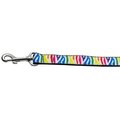 Mirage Pet Products 0.63 in. x 4 ft. Zebra Rainbow Nylon Dog Leash 125-045 5804